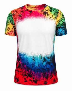 ILTEX Apparel Women's Clothing Reverse Tie Dye Blank Faux Bleached Top - RTD103
