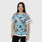 ILTEX Apparel Women's Clothing Rodeo Horse Blue Cheetah Tassel Tunic Top