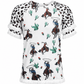 ILTEX Apparel Women's Clothing Rodeo Horse White Cheetah Tassel Tunic Top