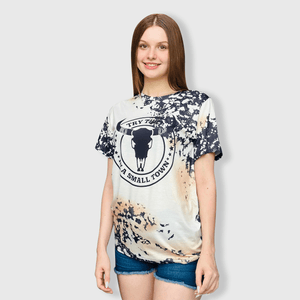 ILTEX Apparel Women's Clothing Rodeo Small Town Short Sleeve Top