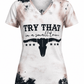 ILTEX Apparel Women's Clothing Rodeo Small Town V-Neck Top