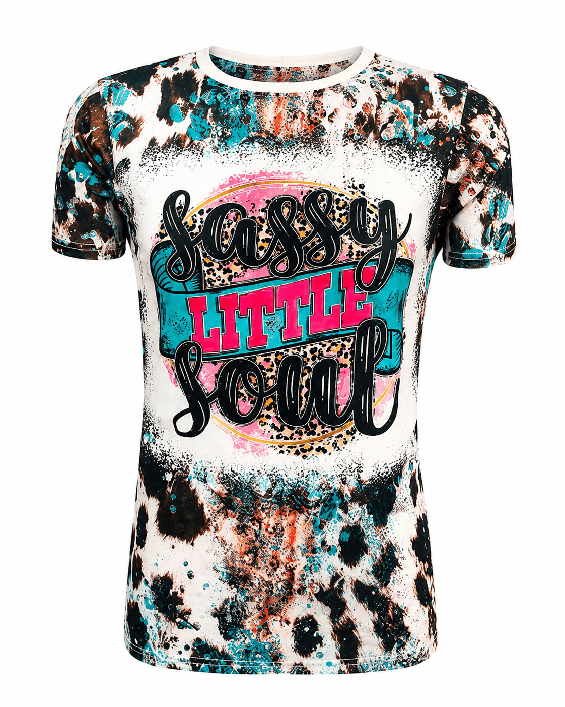ILTEX Apparel Women's Clothing 'Sassy Little Soul' Cow Turquoise Top