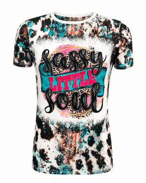 ILTEX Apparel Women's Clothing 'Sassy Little Soul' Cow Turquoise Top