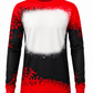 ILTEX Apparel Women's Clothing Snowflakes Black Red Long Sleeve Blank Top