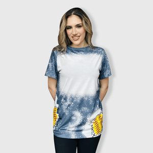ILTEX Apparel Women's Clothing Softball Cheetah Gray Blank Faux Bleached Top