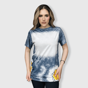 ILTEX Apparel Women's Clothing Softball Cheetah Gray Blank Faux Bleached Top