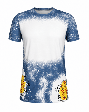 ILTEX Apparel Women's Clothing Softball Cheetah Gray Blank Faux Bleached Top