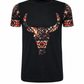 ILTEX Apparel Women's Clothing Steer Skull Aztec Black Top