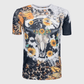 ILTEX Apparel Women's Clothing Sunflower Black Steer Skull Bleached Top