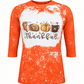 ILTEX Apparel Women's Clothing Thankful Orange Raglan Bleached Top