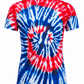 ILTEX Apparel Women's Clothing Tie Dye 4th of July Blank Faux Bleached Top