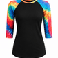 ILTEX Apparel Women's Clothing Tie Dye Black Top