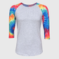 ILTEX Apparel Women's Clothing Tie Dye Gray Top