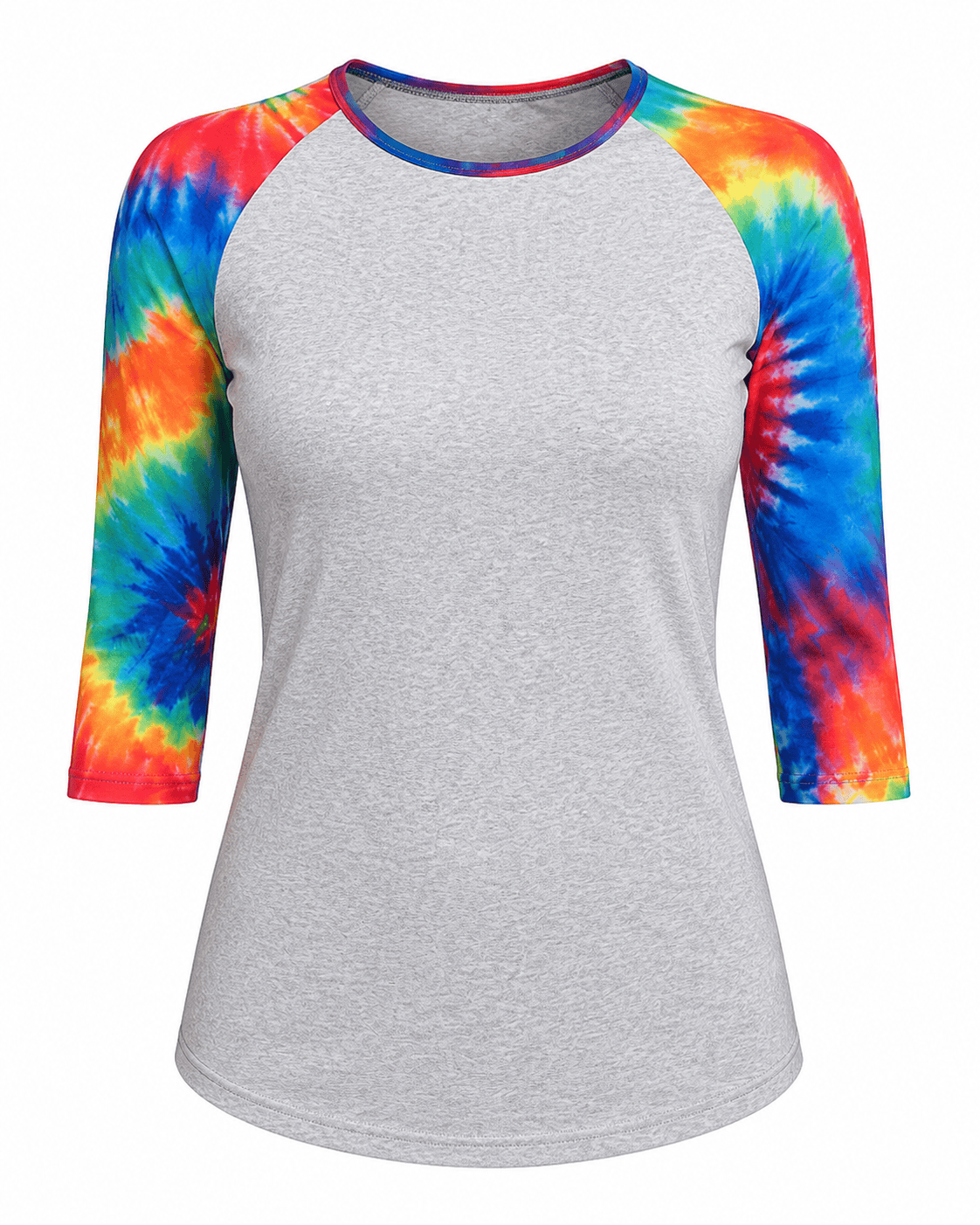 ILTEX Apparel Women's Clothing Tie Dye Gray Top