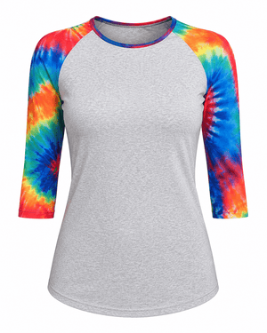 ILTEX Apparel Women's Clothing Tie Dye Gray Top
