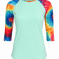 ILTEX Apparel Women's Clothing Tie Dye Mint Top