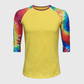 ILTEX Apparel Women's Clothing Tie Dye Yellow Top