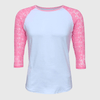 Lace Sleeves Top - White/Pink
