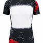ILTEX Apparel Women's Clothing 'XOXO' Black Red Valentine Blank Faux Bleached Top