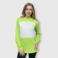 ILTEX Apparel Yellow Green / Small Faux Bleached Crewneck Long Sleeve Top